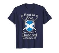 A Scot is a Scot Even Unto a Hundred Generations T-Shirt, Men, Navy Blue, Small
