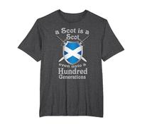 A Scot is a Scot Even Unto a Hundred Generations T-Shirt, Men's Big and Tall, Dark Heather Grey, 3X Tall
