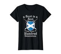A Scot is a Scot Even Unto a Hundred Generations T-Shirt, Women, Black, X-Small