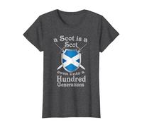 A Scot is a Scot Even Unto a Hundred Generations T-Shirt, Women, Dark Heather Grey, X-Small