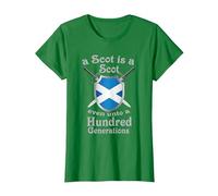 A Scot is a Scot Even Unto a Hundred Generations T-Shirt, Women, Kelly Green, Large