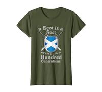 A Scot is a Scot Even Unto a Hundred Generations T-Shirt, Women, Olive Green, 3X-Large