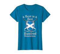 A Scot is a Scot Even Unto a Hundred Generations T-Shirt, Women, Sapphire Blue, Small