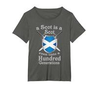 A Scot is a Scot Even Unto a Hundred Generations T-Shirt, Women's Plus, Asphalt Grey, 6X