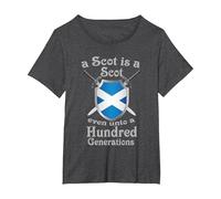 A Scot is a Scot Even Unto a Hundred Generations T-Shirt, Women's Plus, Dark Heather Grey, 1X