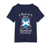 A Scot is a Scot Even Unto a Hundred Generations T-Shirt, Women's Plus, Navy Blue, 2X