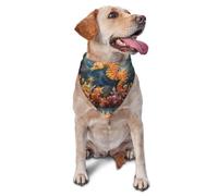 A Seahorse On A Starfish Printed Graphic Pet Triangle Scarf For Dogs & Cats, Adjustable Cute Pet Bandana For & Photo Shoots