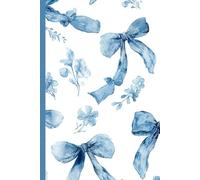 A seamless pattern of blue bows and floral elements: Work Notebook, Funny Office Gift for Women, Coworker, Boss, Secret Santa Gag Gift (Blank Lined Journal)