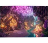 A Secret Fairy Residence Tucked Within The Glittering Walls of A Crystal Cave 1000 Piece Jigsaw Puzzles for Adults and Educational Games Colorful Wooden Puzzle for Home Decoration 29.5x19.7 Inch