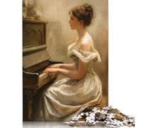 A Serenade at The Piano Jigsaw Puzzles Puzzle for Adults Kids. 1000 Pieces Great Gifts Challenge Toy Educational Game Home Decoration for Adults& Kids Age 14 Years Up 1000pcs (75x50cm)
