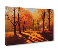 A Serene Autumn Forest Canvas Wall Art Print 30x20 Inch