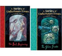 A Series of Unfortunate Events By Lemony Snicket 2 Books Collection Set (The Bad Beginning & The Grim Grotto)