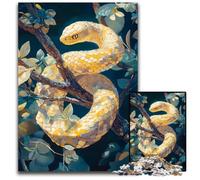A Serpent Coiled Around A Tree Branch Art Puzzles 1000 Pieces for Adults Impossible Jigsaw Puzzles for Adults Brain Teaser Home Decor Perfect 1000 PCS(75x50cm)