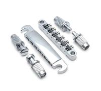 A Set 12-String Saddle for Tune-O-Matic Bridge for LP Electric Guitar and 3 Holes for Tune-O-Matic Tailpiece with Stud & Anchor Chrome(Type 1 and 2)