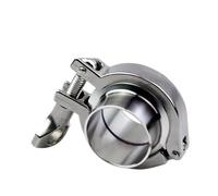 A Set /19/38/51mm Pipe O/D Sanitary 1.5" 2" Tri Clamp Weld Ferrule + Tri Clamp + Silicon Gasket SS304 for Home Silver(114mm x Ferrule 130)