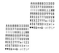 A Set 208pcs Black Cinematic Lightbox Replacement Letters & Numbers Signs Black for A4 Light Up Letter Box Sign Message Board, Presentation Boards 65.4x35mm (LED Light Box is NOT Included!!)