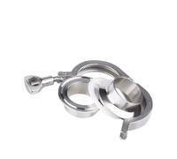 A Set 51mm O/D Tri Clamp Weld Ferrule + 2" Tri Clamp + Silicon Gasket Assembly 304 Stainless Steel For