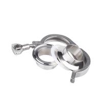 A Set 51mm O/D Tri Clamp Weld Ferrule + 2" Tri Clamp + Silicon Gasket Assembly 304 Stainless Steel for Homebrew