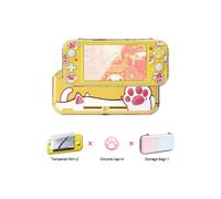 (A set E) DATA FROG Cute Pink Switch Hard Protective Case Compatible-Nintendo Switch Lite Animal For NS Lite Kawaii Game Accessories