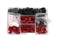 A Set M6 M5 Fairing Bolts Kit Bodywork Fasteners Screws Nut For SUZUKI For SV1000S SV650 SV650S SV650X TL1000 Fastener Tool(Rosso)