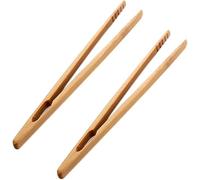 A Set of 2 Natural Bamboo Toaster Pliers -18cm Cutting Tools and Kitchen Utensils Kitchen and House