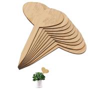 A Set of 25 Wooden T-Shaped Plant Labels with Marker pens, Perfect for Marking Herbs, Seeds, Flowers, and Vegetables, Durable Garden Labels (10cm/3.9"" Long, 6cm/2.4)（Love Shape）
