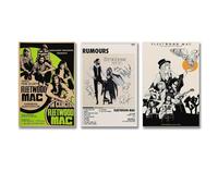 A Set Of 3 Band Vintage Art Poster Fleetwood Mac Fleetwood Mac Band Retro Poster Fleetwood Art Music Mac Album Poster Poster Wall Art Canvas Posters Room Decorative Aesthetic Poster Print Decor Poster