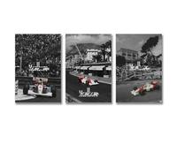 A Set Of 3 Classic F1 Racing Retro Mon-aco Black And White Poster Wall Art Canvas Posters Room Decorative Aesthetic Poster Print Decor Posters 12x18inch(30x45cm)-3pcs Style-2