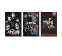 A Set Of 3 One Dir-ection Poster Wall Art Canvas Posters Room Decorative Aesthetic Poster Print Decor Posters 08x12inch(20x30cm)-3pcs Style