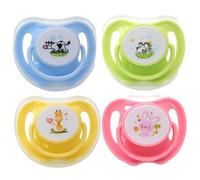 A set of 4 kitten pacifiers for small dogs, a soothing chew toy for small mouths that's easy for little mouths to grasp and chew. A must-have teething companion for pets.