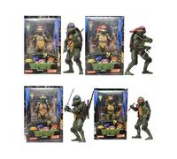 (A set of 4) Ninja Turtle Anime Figure Neca 1990 Film Version Limited Edition Action Figurine Model Pvc Statue Room Ornament