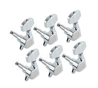 A Set Of 6 Large Square Sealed Guitar Tuning Pegs For Electric Guitars In Bk/chrome