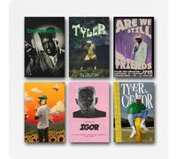 A Set Of 6 Tyler Poster The Creator Rapper Music Album Vintage Flower Boy Poster Wall Art Canvas Posters Room Decorative Aesthetic Poster Print Decor Posters 20x30inch(50x75cm) Style-1
