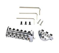 A Set of Electric Guitar Bridge Tailpiece with Wrench Screws Roller Saddle Bridge for Headless Electric Guitar Replacement Parts