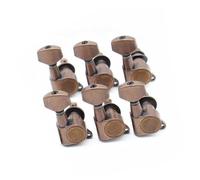 A Set Of Electric Guitar Tuning Pegs With Small Square Shanks In Red Copper/bronze Color