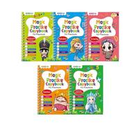 A Set Of Five Enlightenment Education Magic Trough Practice Books That Can Be Reused, Suitable For Home Teachers Self Practice