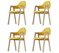 A Set of Four Kitchen And Dining Chairs,Upholstered with Linen Medieval Solid Wood Frame,Suitable for The Kitchen,Living Room, Area,B