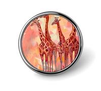 A Set of Giraffe Patterns Round Badge Pin Funny 1 Inch Button Brooch Lapel Pins Fashion Hat Shirt Pin Tie Tack Buttons Badge Party Supplies Decor Badges For Clothing Coat Hat Dress For Men Wom