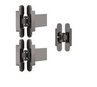 A Set of Invisible Hinges, Automatic Closing, Adjustable Hydraulic Buffer for Secret Doors, Hidden Door Cross(Gray80 kg)