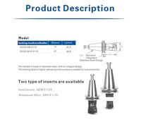 A Set of ISO20-M10/M8 Indexable Toolholder for CNC Milling Machine 0.002MM Mill Chuck Holder(ISO20-M8-011S)