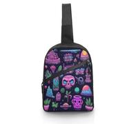 A Set of Object Doodles Foldable Sling Bag for Men & Women, Chest Bag Daypack Fanny Pack Crossbody for Travel Work Sport