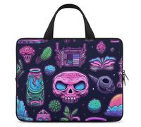 A Set of Object Doodles Laptop Sleeve Ultra-Thin, Waterproof 12inch Laptop Bags, Portable Protective Computer Bag with Hand Strap