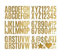 A Set Of Six Pages House Numbers for Outside Stick On - 2.5Inch Alphanumeric Address Numbers for Mailbox, Making Them More Personalized And Recognizable for Mailboxes, Door, Window(Gold)
