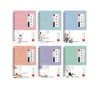 A Set Of Six Volumes Of Chinese Tang Poetry And Prose Grooved Notebook For Reusable Apply To Calligraphy Practice And Copying