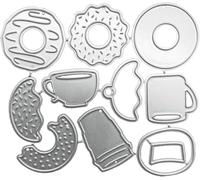 A Set Silver Coffee Cup Metal Cutting Dies DIY Craft Carbon,Strong and Long-Lasting Steel Embossing Template Stencil Scrapbooking for Card Die Cuts Mold Metal Die Cuts,Die-Cutting and Embossing