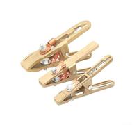 A Shape Ground Welding Earth Clamp Brass 260A 300A 500A High Conductivity Non-Slip Design for Argon Submerged Resistance Stud Welding Machinery Shipyard Auto Production Yellow(500A)