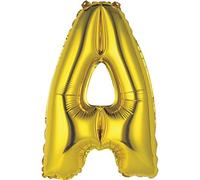 A- Shaped Gold Foil Balloon (35cm) - Unique & Brilliantly Shiny Design - Perfect for Birthdays, Anniversaries & Celebrations - 1 Pc