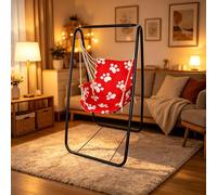 A-shaped Hammock Stand, Portable Hammock Chair Stand, Max Load 330lbs, Heavy Duty Foldable Hammock Frame for Indoor or Outdoor Garden (Hammock Chair not Included)
