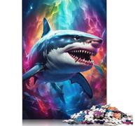 A Sharp Toothed Shark Jigsaw Puzzles Puzzle for Adults Kids. 1000 Pieces Great Gifts Challenge Toy Educational Game Home Decoration for Adults& Kids Age 14 Years Up 1000pcs (40x28cm)