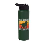 A Sheepadoodle’s Nose Knows Best Sheepadoodle Stainless Steel Insulated Water Bottle